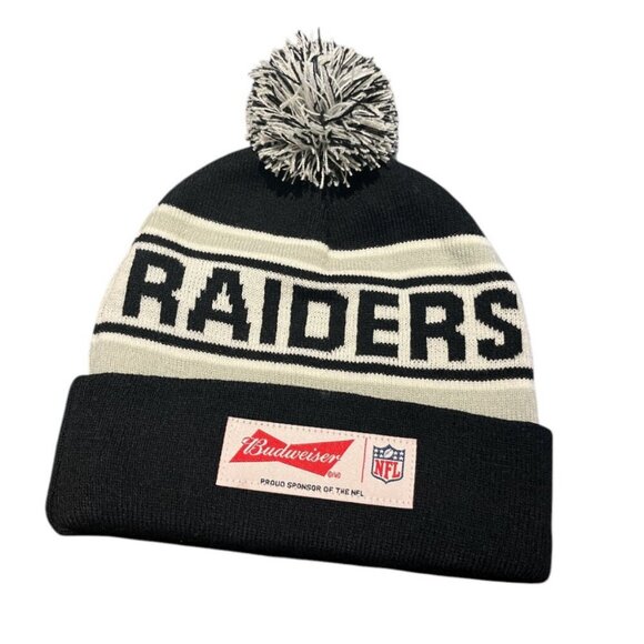 NFL LAS VEGAS RAIDERS BUDWEISER NEW Toque Hat Football O/S Unisex - Picture 2 of 3